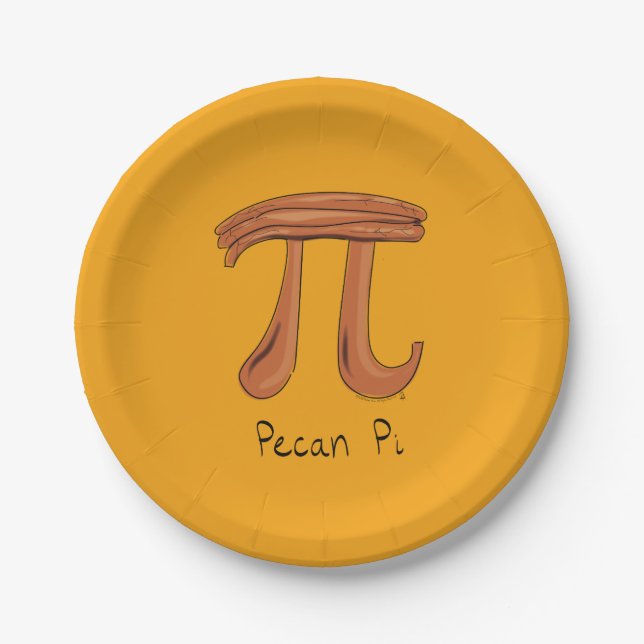 Assiettes En Carton Symbole Pecan Pi mignon Math Enseignant Cadeau (Devant)