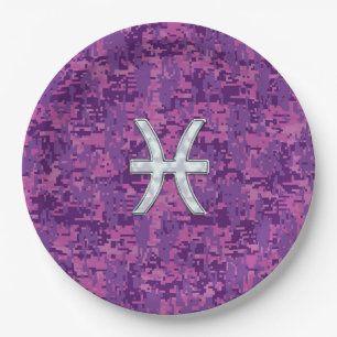 Assiettes En Carton Symbole Zodiac Pisces sur un caméscope numérique