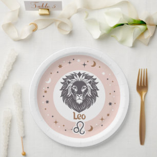 Assiettes En Carton SYMBOLE Zodiaque Leo