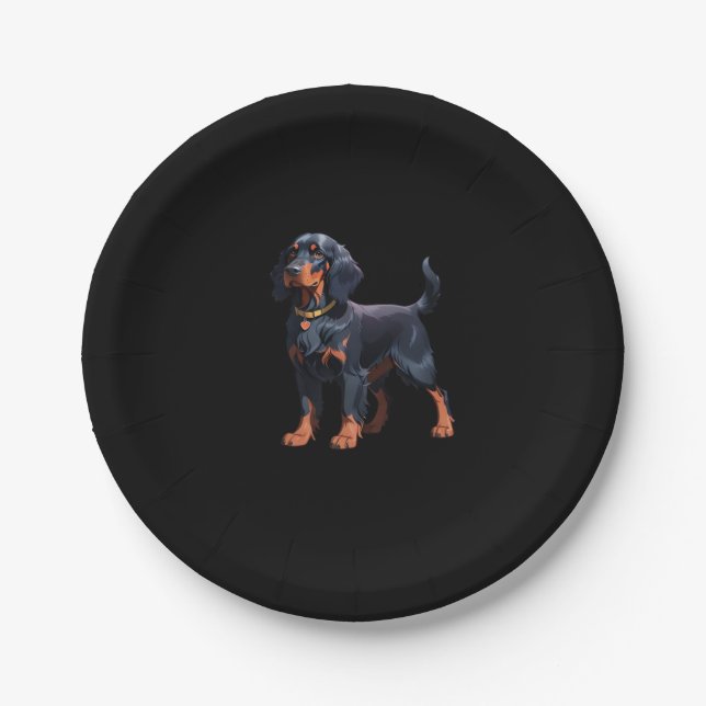 Assiettes En Carton T-shirt classique Gordon Setter (Devant)
