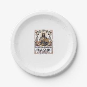Assiettes En Carton T-Shirt Jésus Surfant Foi Inspirante