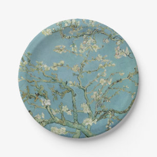 Assiettes En Carton Tableau des fleurs d'amandes de Van Gogh