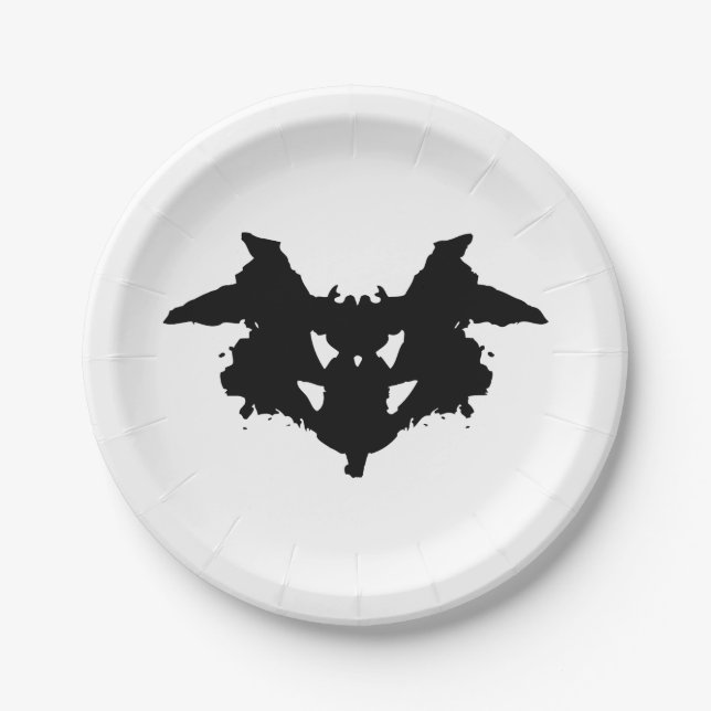Assiettes En Carton Tache d'encre de Rorschach (Devant)