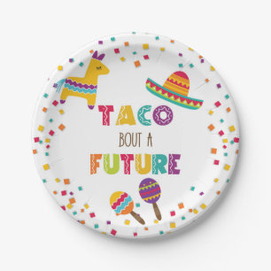 Assiettes En Carton Taco Bout a Future Fiesta Plate - Blanc