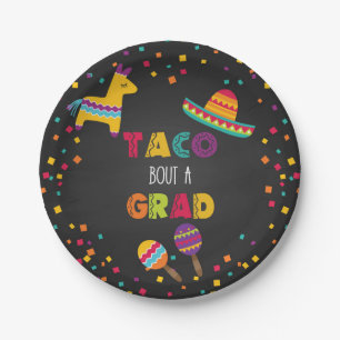 Assiettes En Carton Taco Bout a Grad Fiesta Plaque de graduation