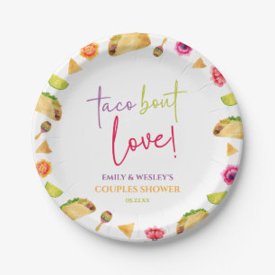 Assiettes En Carton Taco Bout Love ! Douche Fiesta Mariage Couples