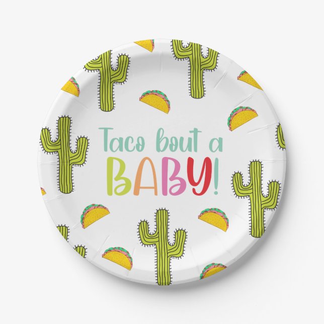 Assiettes En Carton Taco Bout Une Plaque De Papier Bébé (Devant)
