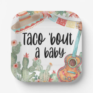 Assiettes En Carton Taco sur un baby shower, Invitation Baby shower,