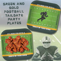 Tailgate Party Green et Gold Football Plaque papie