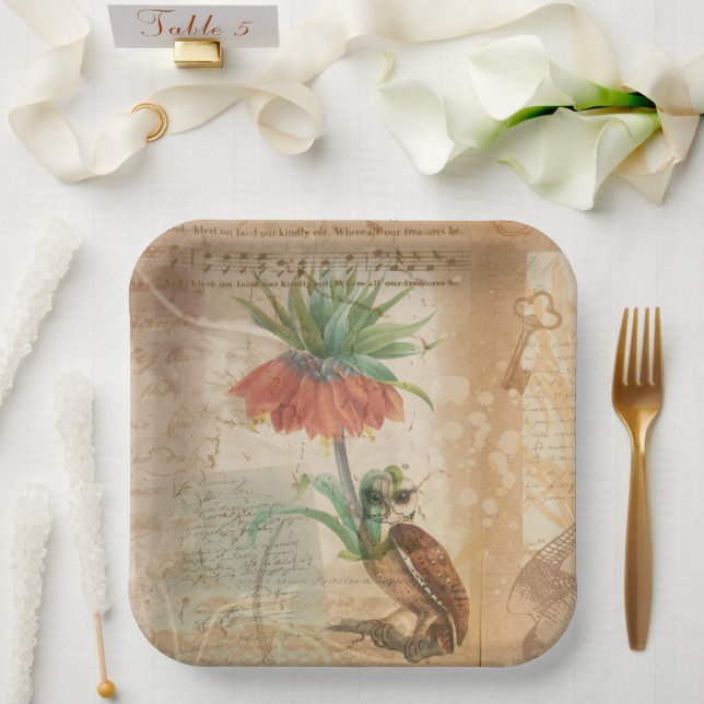 Assiettes En Carton Taille : Plaques de papier de 9 po (Mariage)