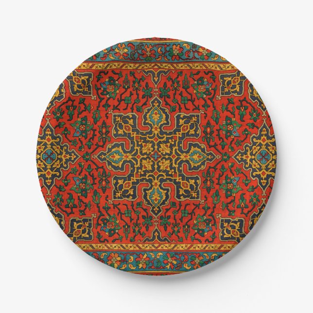 Assiettes En Carton Tapis arabe vintage (Devant)