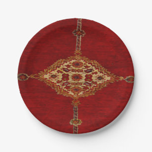Assiettes En Carton Tapis de Perse - conception audacieuse