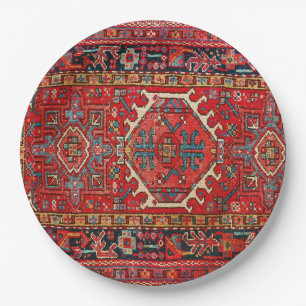 Assiettes En Carton Tapis Perse Antique Distress Vintage Art Motif
