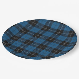 Assiettes En Carton Tartan bleu de chasse de Ramsay Ramsey de clan