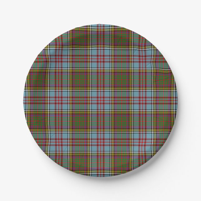 Assiettes En Carton Tartan d'Anderson de clan (Devant)