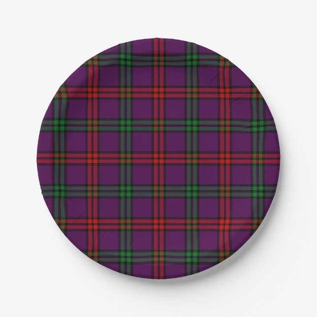 Assiettes En Carton Tartan de Montgomery de clan (Devant)