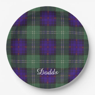 Assiettes En Carton Tartan écossais de kilt de plaid de clan de Dodds
