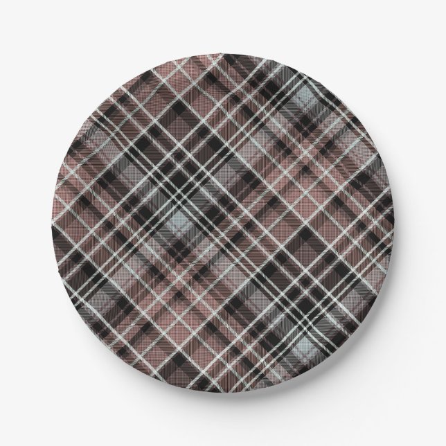 Assiettes En Carton Tartan plat classique (Devant)