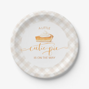 Assiettes En Carton Tarte au potiron Cutie Pie shower bébé plaid d'aut