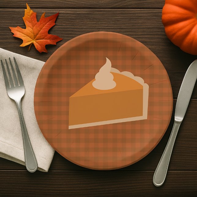 Assiettes En Carton Tarte d'action de grâces (Thanksgiving Pie Paper Plates
)