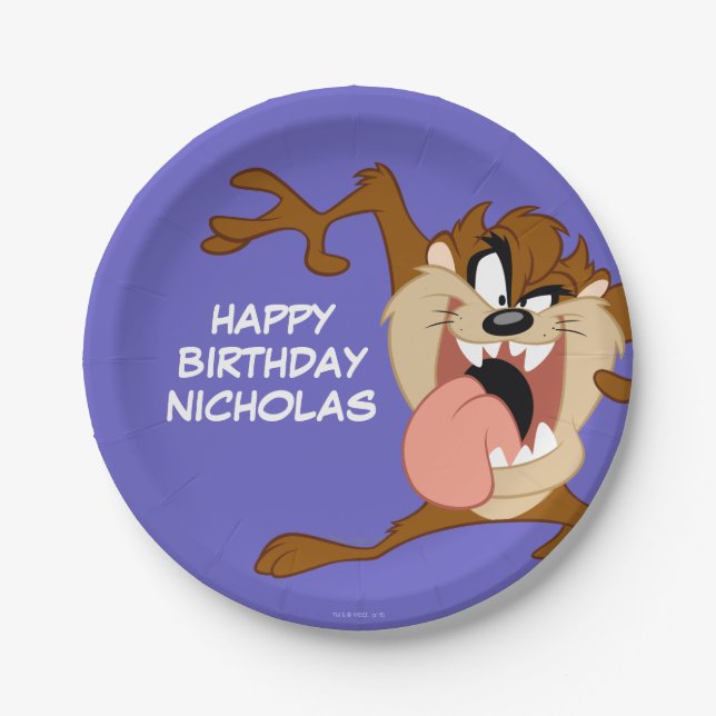 Assiettes En Carton TAZ | Sticking his Tongue Out (Devant)