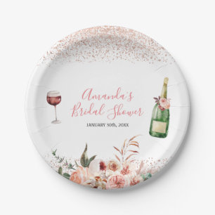 Assiettes En Carton Tchin à l'amour rose poudré enterrement de vie de 