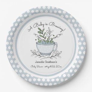 Assiettes En Carton Tea Cup Tea Party Baby shower Plaque papier