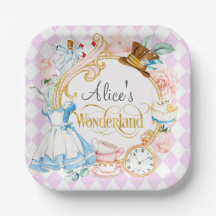 Assiettes En Carton Tea party alice dans le pays des merveilles
