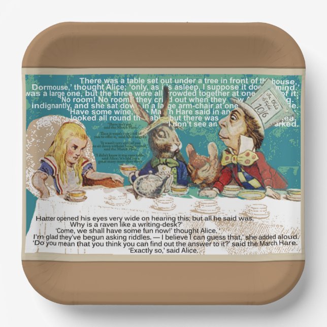 Assiettes En Carton Tea party de Mad Hatters (Recto)