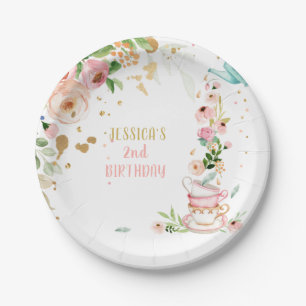 Assiettes En Carton Tea Party Thé floral Anniversaire Par thé Floral