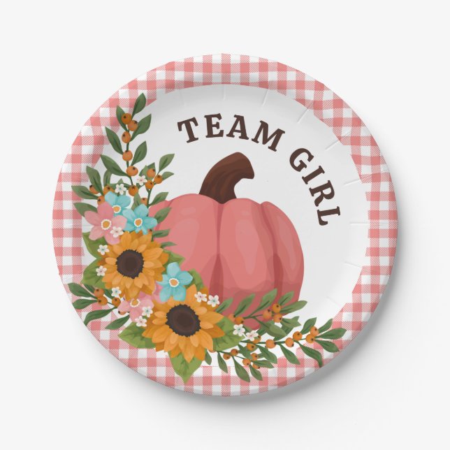 Assiettes En Carton Team Girl Sunflowers Little Citrouille Genre Revei (Devant)