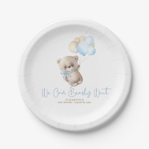 Assiettes En Carton Teddy Bear Plaque en papier Brown et Baby shower b