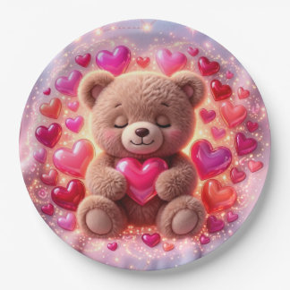 Assiettes En Carton Teddy Love Party Plates 💖Paper Plate