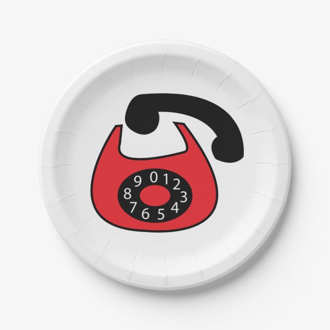 Assiettes En Carton Téléphone (Devant)