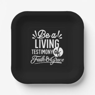 Assiettes En Carton Témoignage de vie spirituelle Citation de foi et d