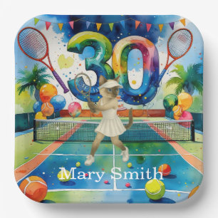 Assiettes En Carton Tennis 30e anniversaire pour les Amoureux de les c