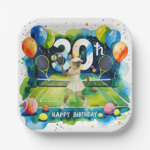 Assiettes En Carton Tennis 30e anniversaire pour les Amoureux de les c