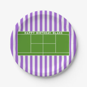 Assiettes En Carton Tennis Anniversaire