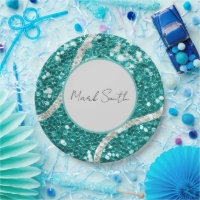 Tennis Boy Baby shower Sequin Tennis ball