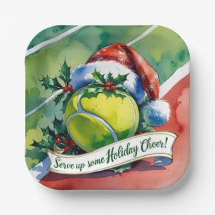 Assiettes En Carton Tennis Christmas Festive ball