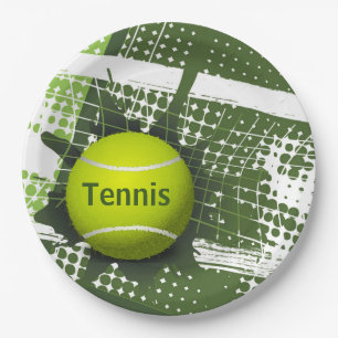 Assiettes En Carton Tennis Design Papier Plaque