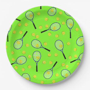 Assiettes En Carton Tennis Sports Anniversaire