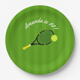 Assiettes En Carton Tennis thème Anniversaire fête personnalisée