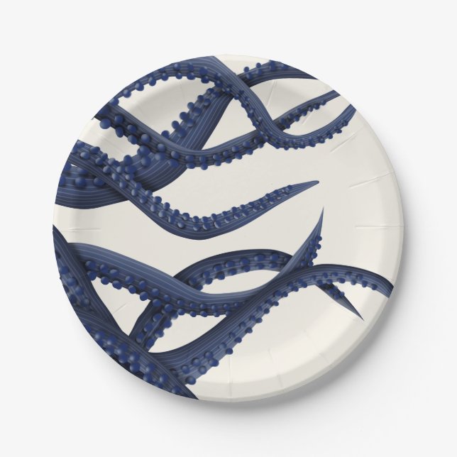 Assiettes En Carton Tentacles géants de pieuvre (Devant)