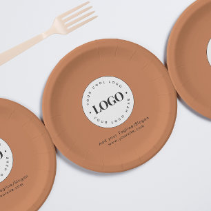 Assiettes En Carton Terracotta Ajouter Custom Business Company Logo Pa