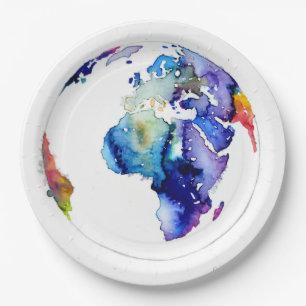 Assiettes En Carton Terre du Colorful
