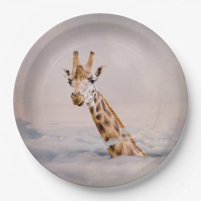 Assiettes En Carton Tête dans les nuages (Devant)