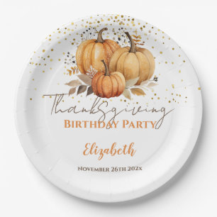 Assiettes En Carton Thanksgiving Adulte fête d'anniversaire