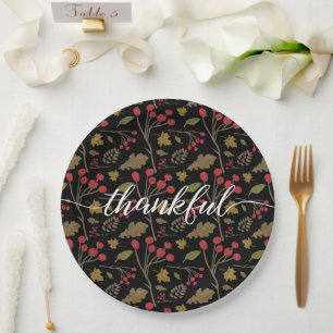 Assiettes En Carton Thanksgiving Automne Feuilles Thanksgiving Script