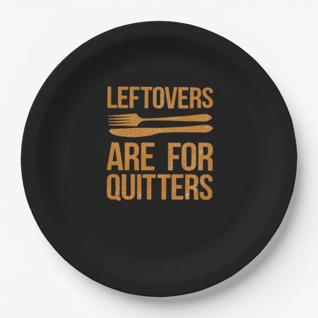 Assiettes En Carton Thanksgiving Leftovers Sont Pour Quitters Classic  (Devant)
